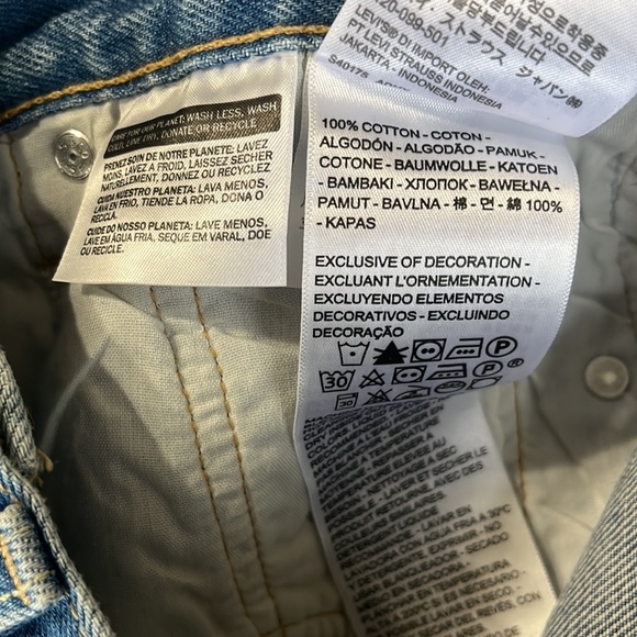 Levi’s 501 Premium Cut off Jean Shorts Fault Line Size 29 - Picture 8 of 9